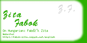 zita fabok business card